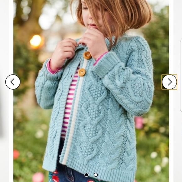Mini Boden Cosy Cable Knit Oatmeal 